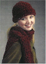 Chenille Scarf and Hat